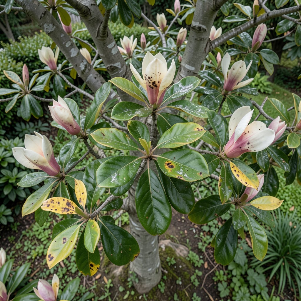 Magnolia Tree Diseases Photos: Spot and Treat Common Issues example with annotations