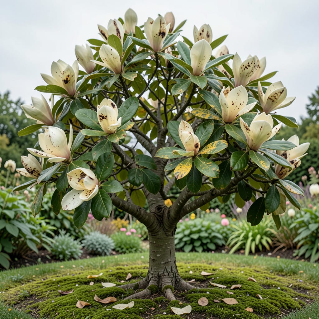 Magnolia Tree Diseases Pictures: Visual Diagnosis and Organic Treatment Guide example with annotations