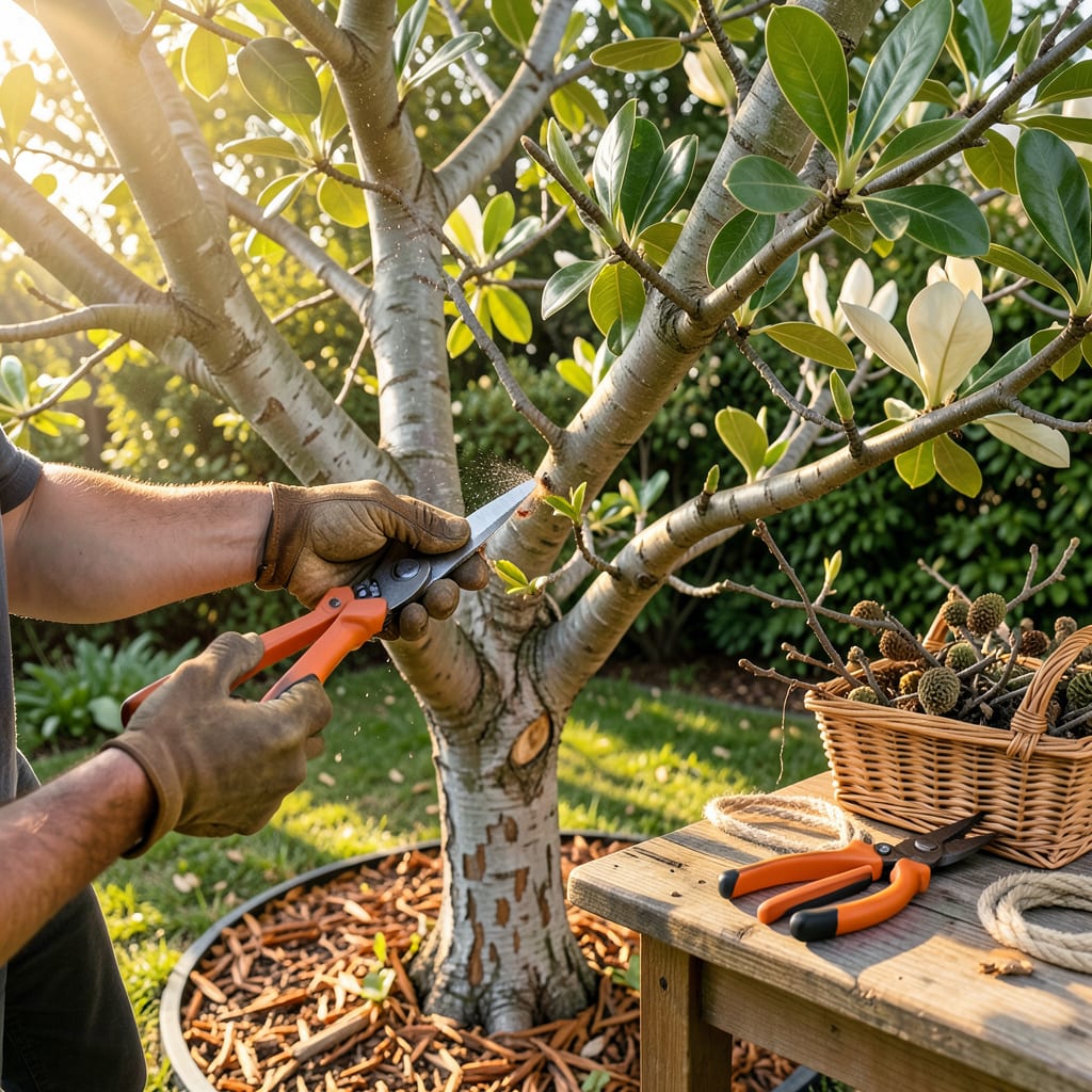 Visual representation of Magnolia Tree Pruning: Step by Step Guide for Lush Blooms and Shape