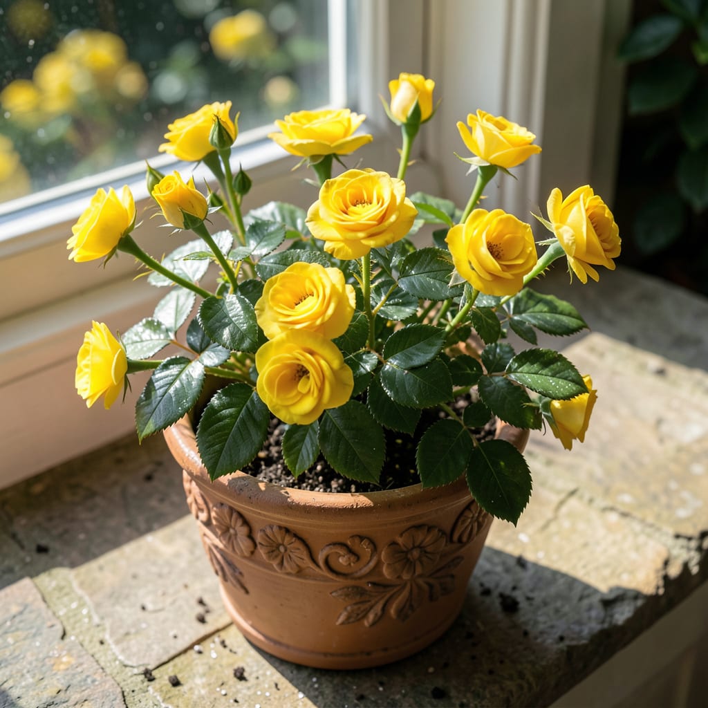 mini yellow rose bush detailed visual guide