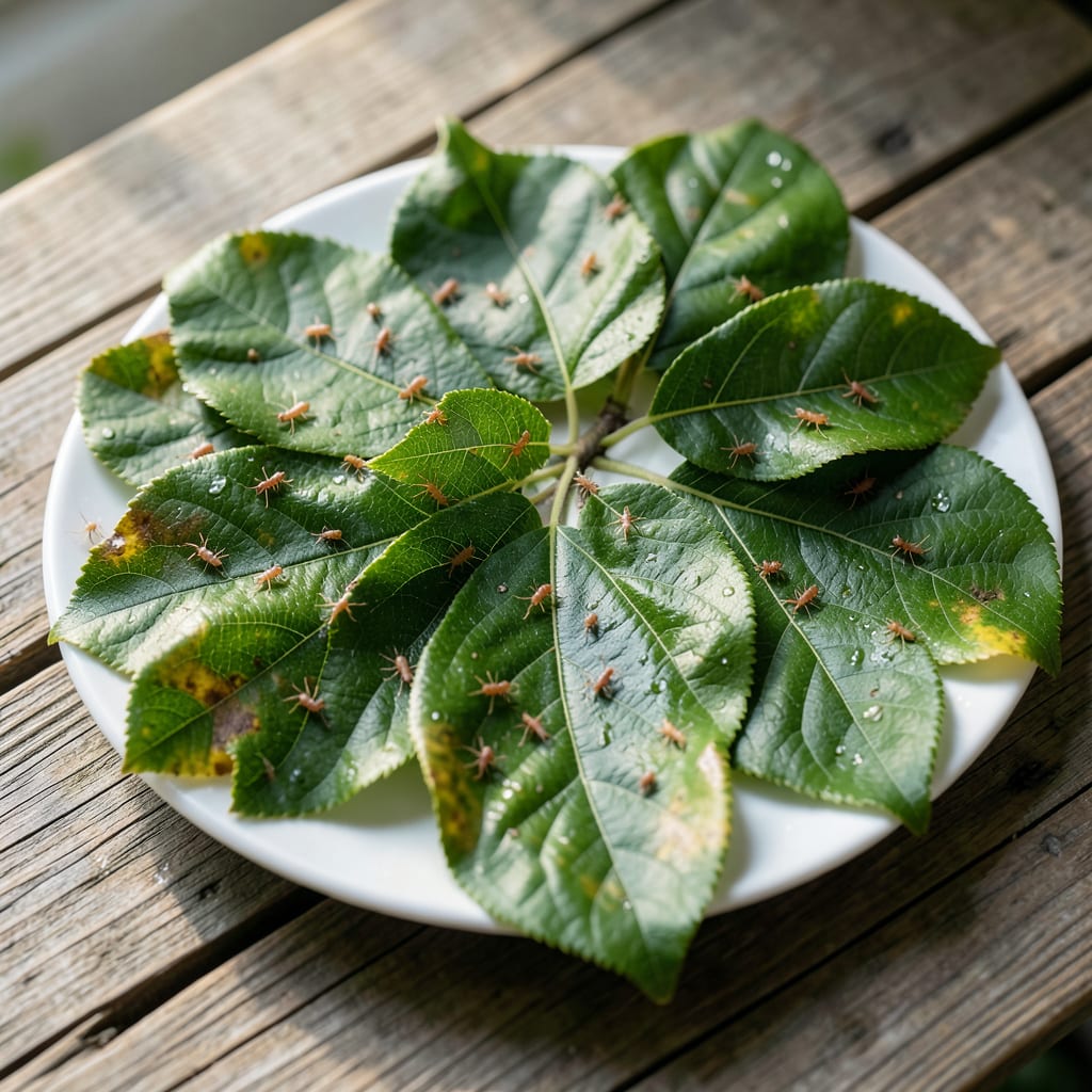 Visual representation of Mites on Apple Leaves: Natural Control and Prevention Methods