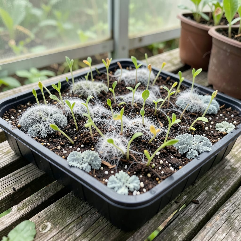 mold on seedlings soil detailed visual guide