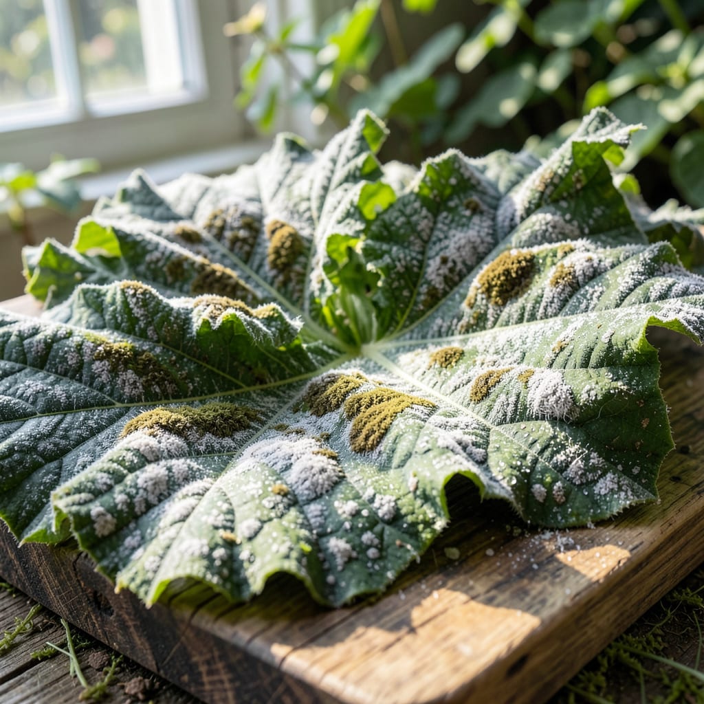mold on zucchini leaves detailed visual guide