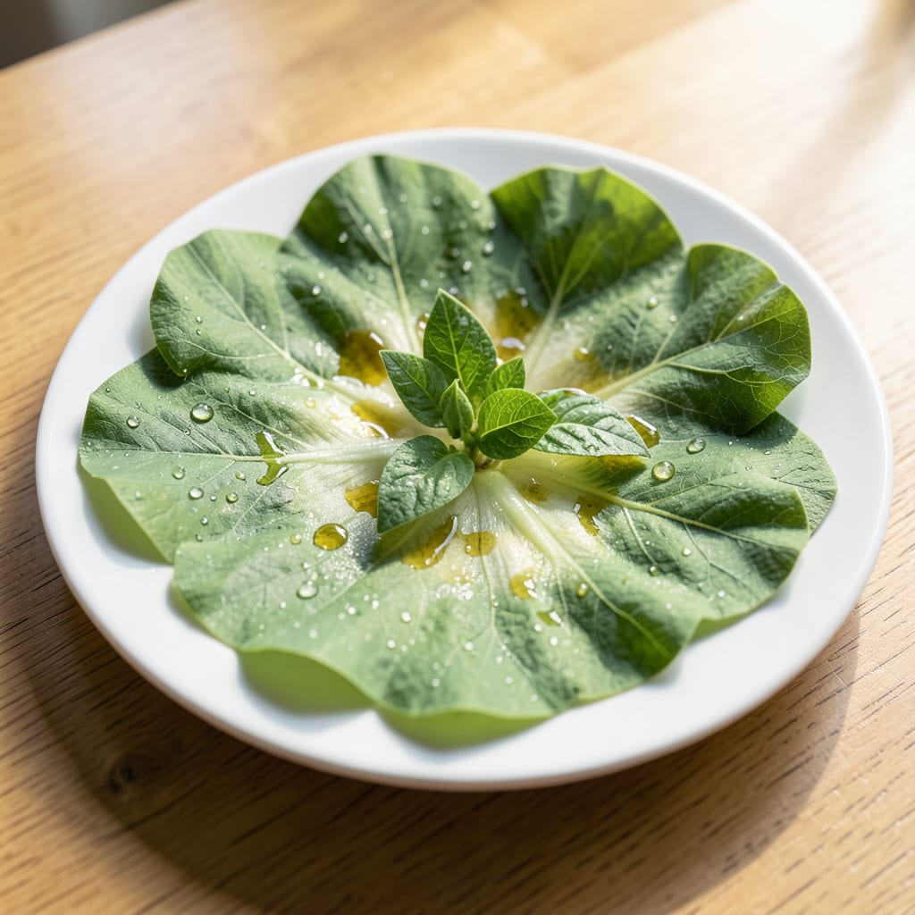 Visual representation of morning glory first leaves