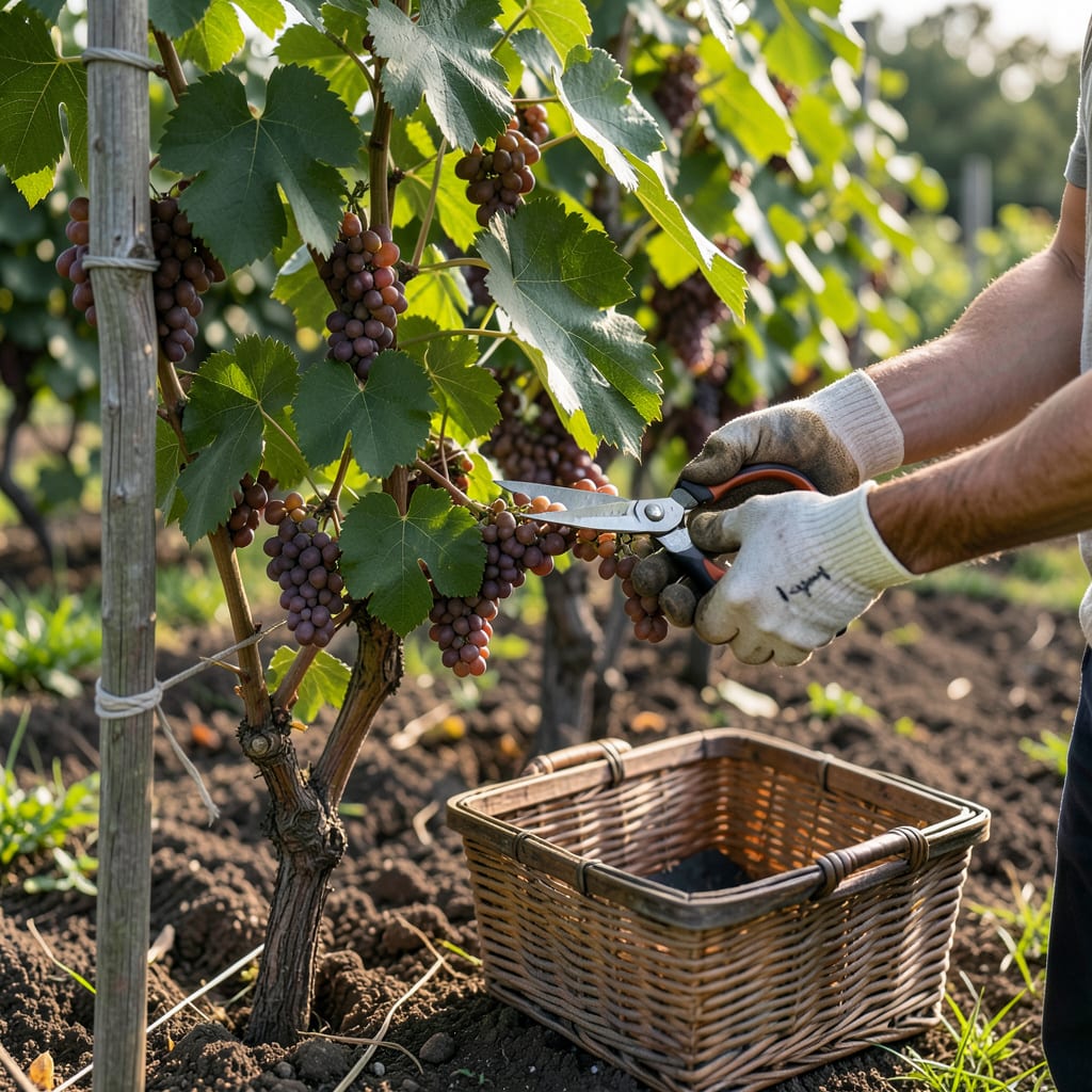 Visual representation of Muscadine Grapes Harvest Time: Key Signs for Peak Sweetness