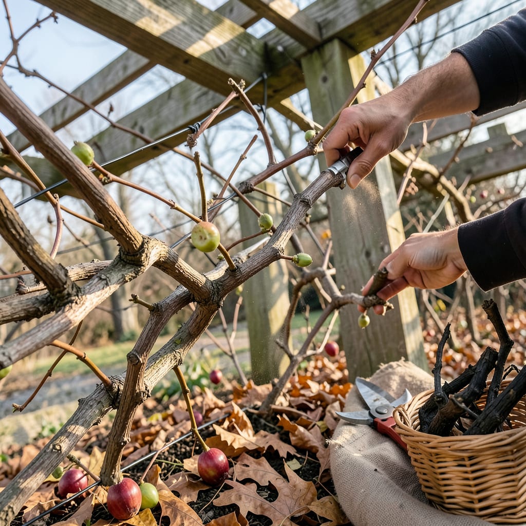 Muscadine Vines Pruning: The Key to Bigger, Sweeter Grapes Each Season example with annotations