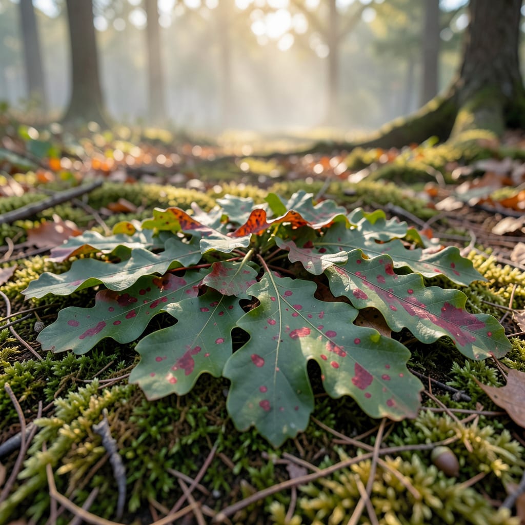 Visual representation of Oak Tree Leaves Red Spots: Fungal Warning Signs and Fixes