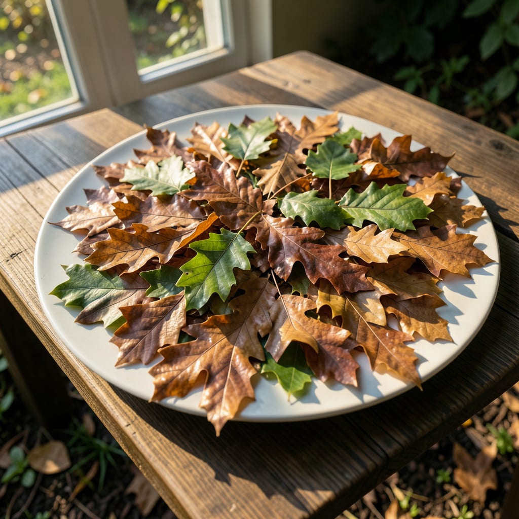 Oak Tree Leaves Turning Brown: Environmental Stress or Disease Signs illustration with key details