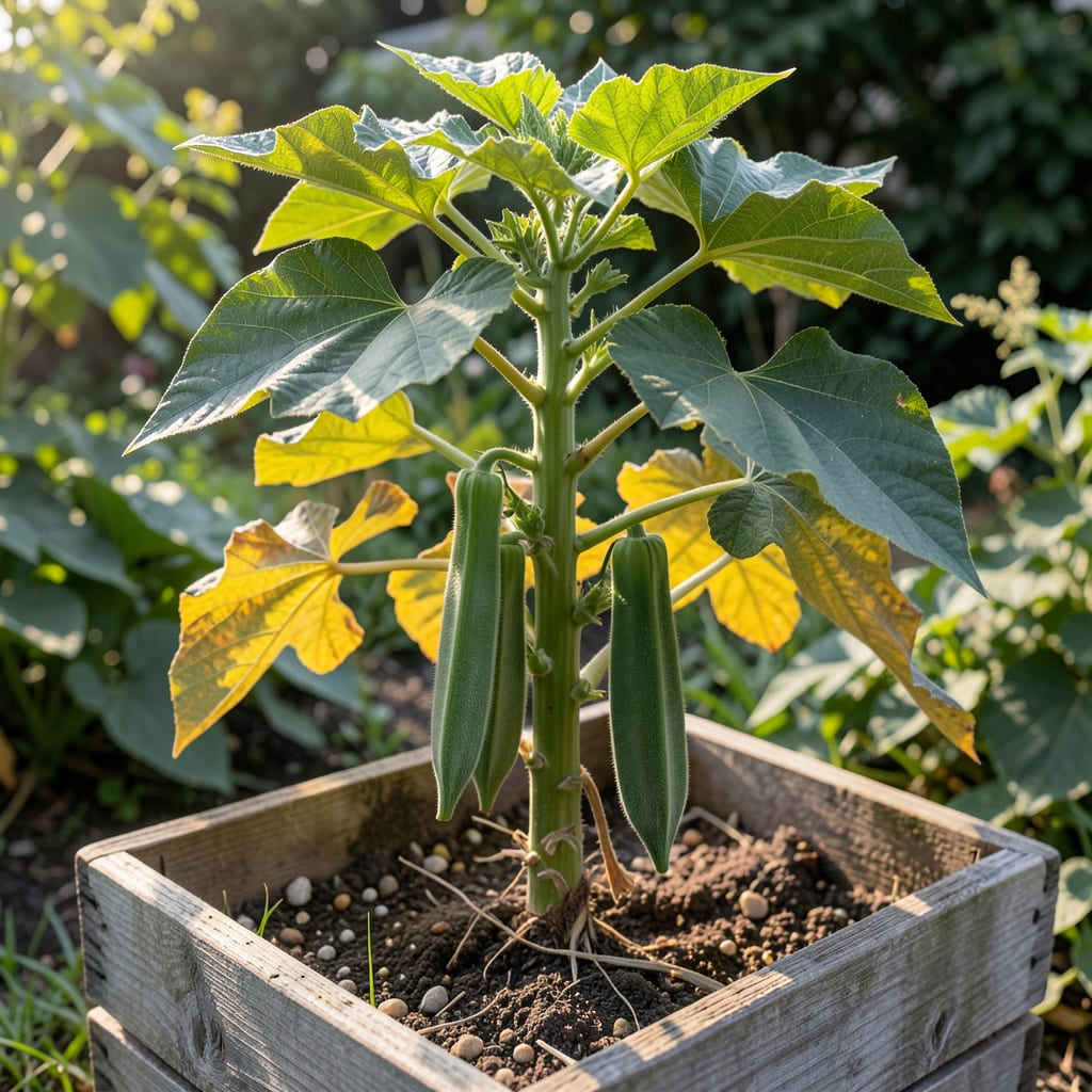 Okra Plant Leaves Turning Yellow: Nutrient Deficiencies and Soil Solutions detailed visual guide