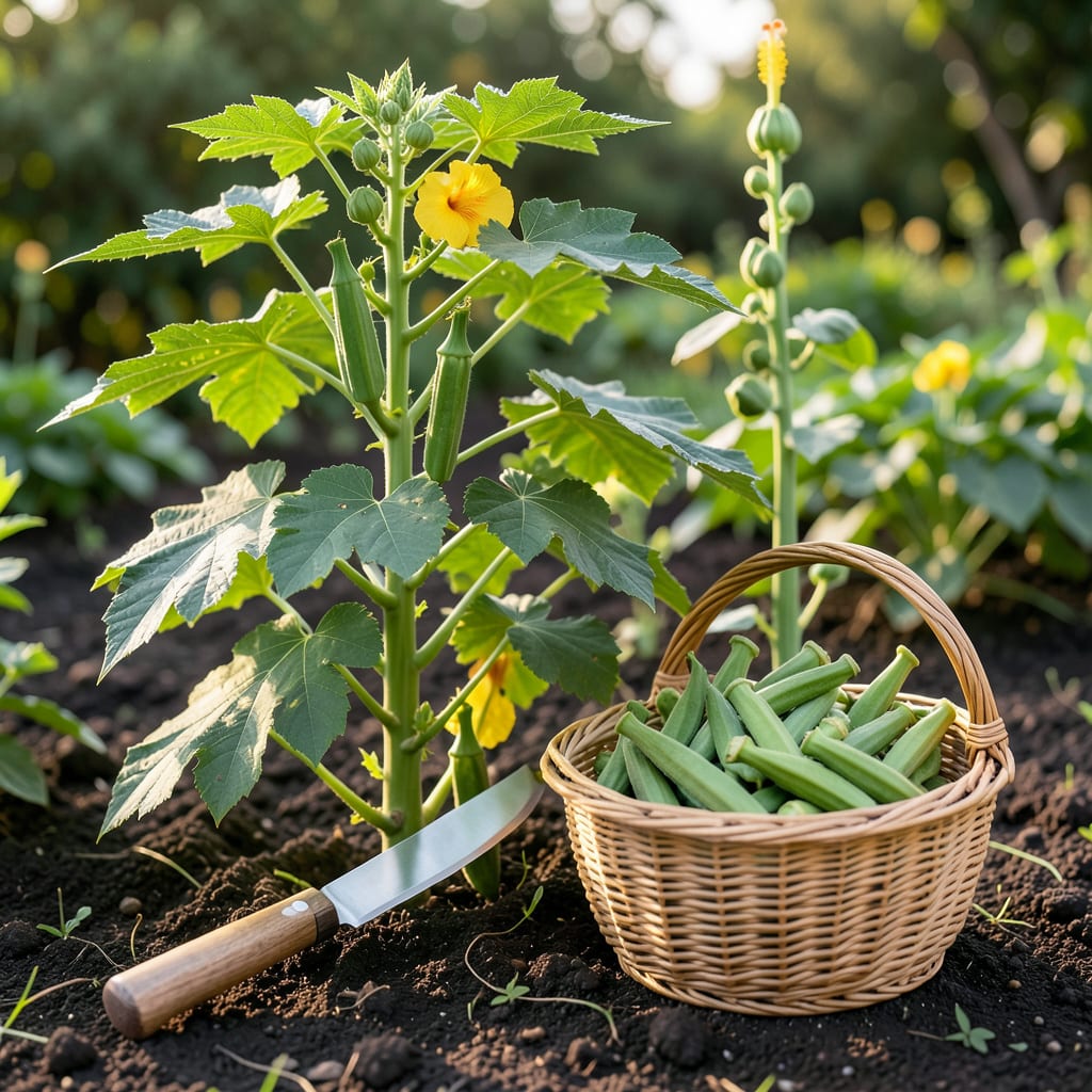 Comprehensive Okra Time to Harvest: Visual Clues for Perfect Picking visual reference