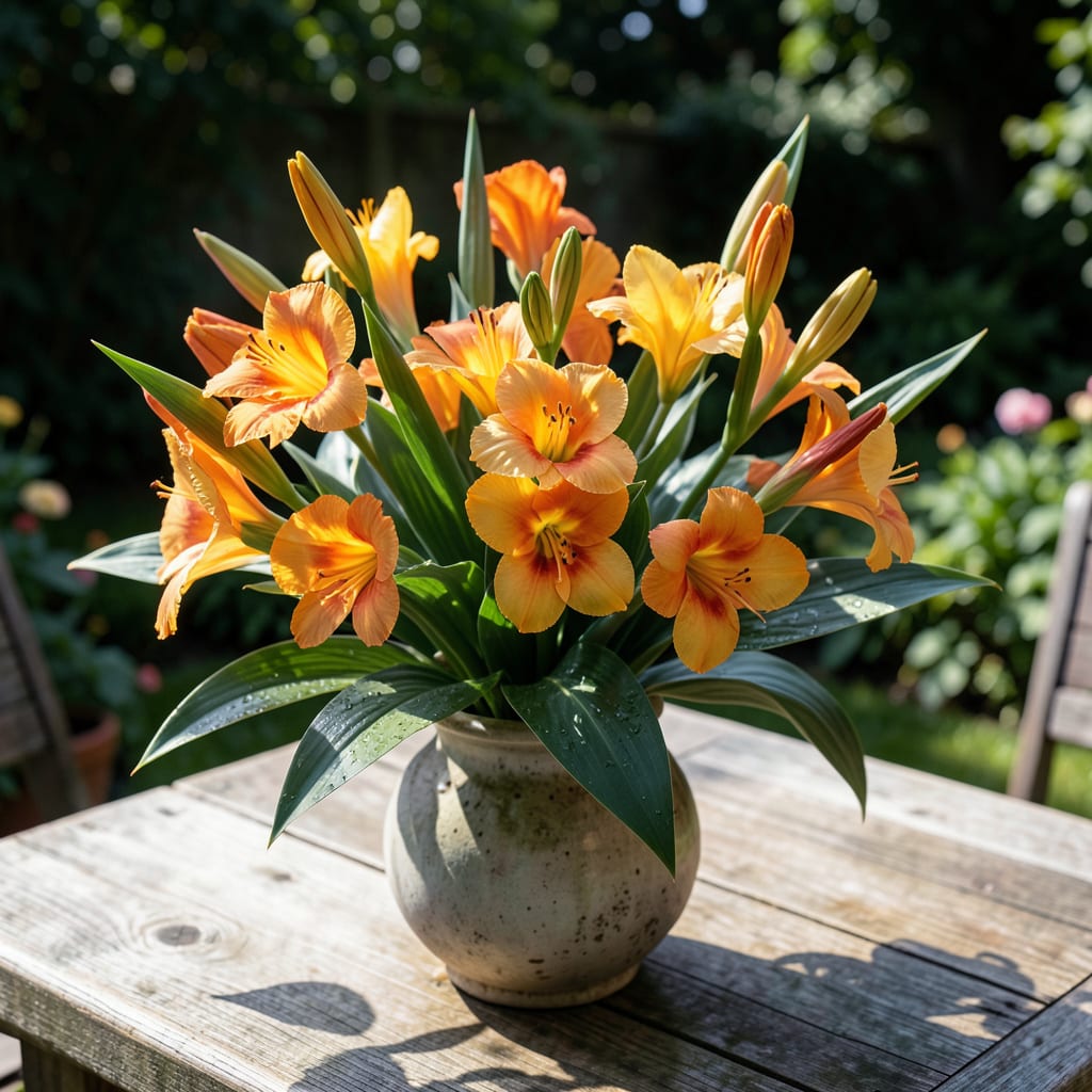 Comprehensive orange and yellow canna lily visual reference