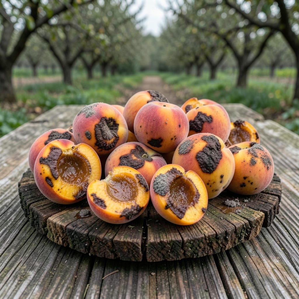 peach tree brown rot detailed visual guide