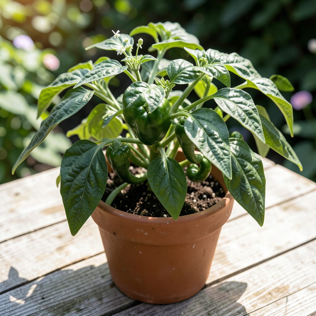 pepper leaves curled up illustration with key details