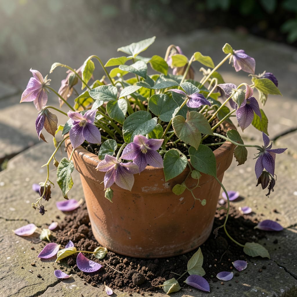 Comprehensive Pictures Of Clematis Wilt: Visual Identification And Organic Revival Methods visual reference