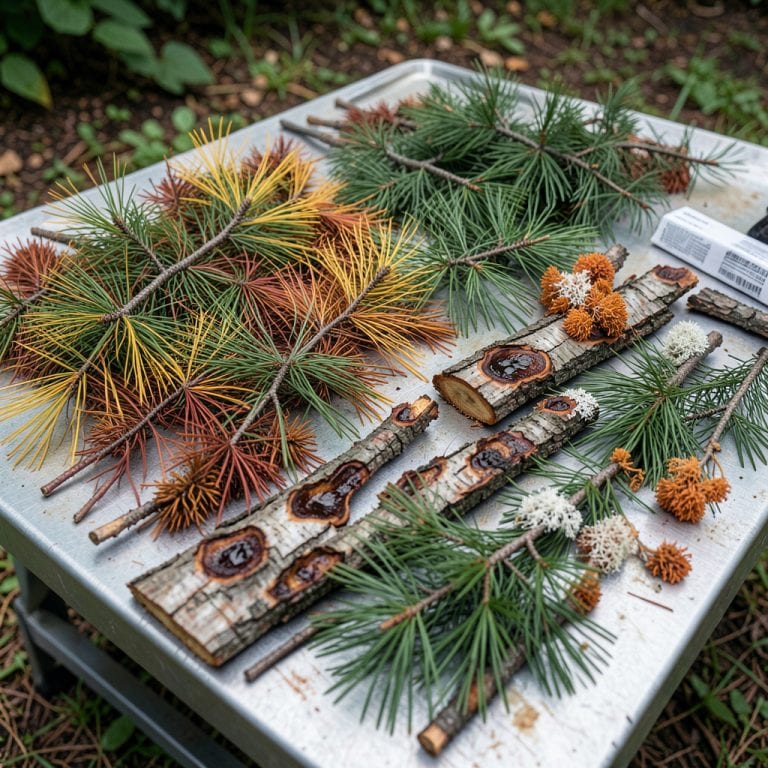 Pictures of Pine Tree Diseases: Needle Discoloration and Bark Lesions Pictures of Pine Tree Diseases: Needle Discoloration and Bark Lesions