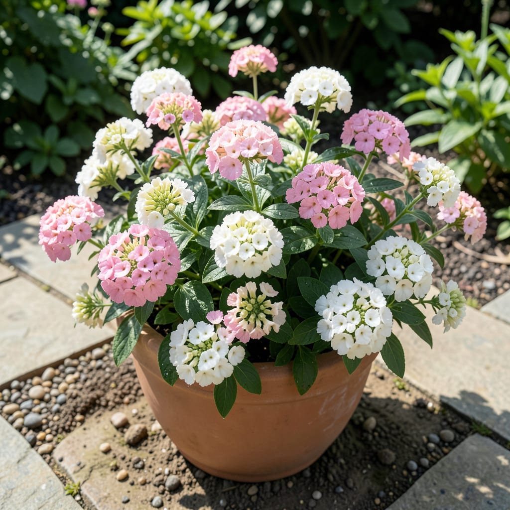 pink and white verbena detailed visual guide
