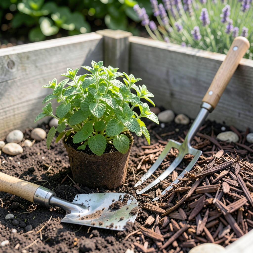 plant mint under apple trees detailed visual guide