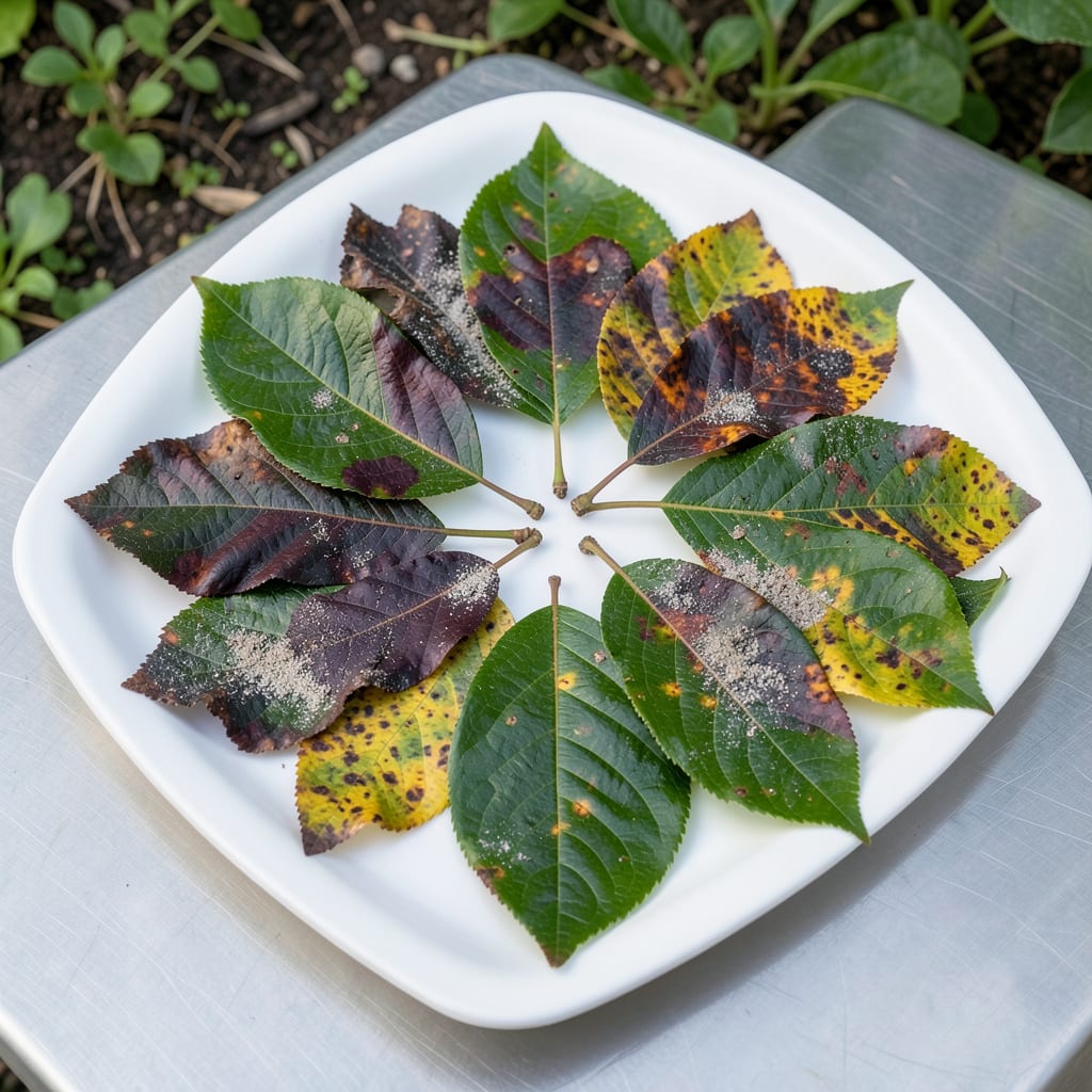 Complete plum tree leaf diseases overview image