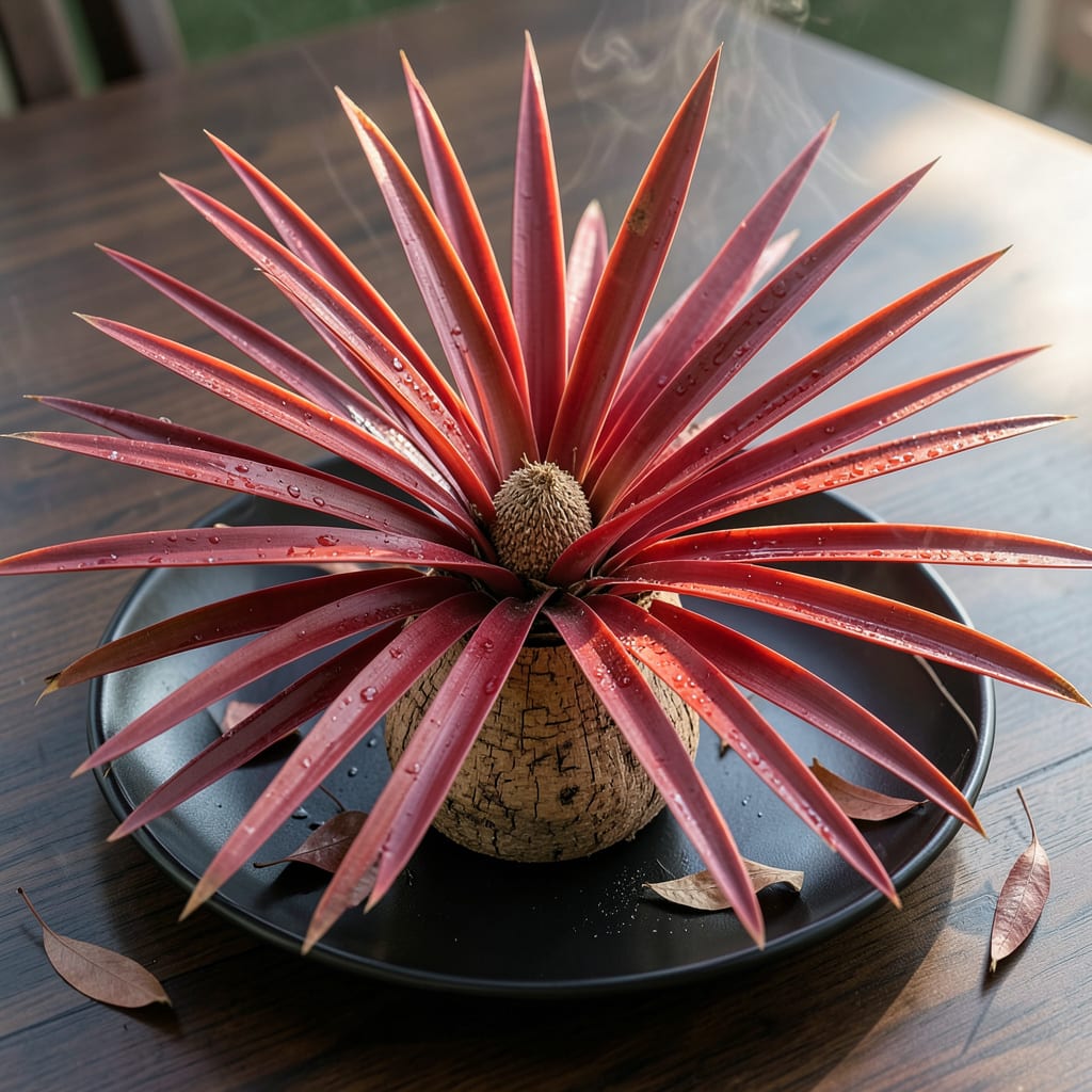 Visual representation of Ponytail Palm Red Leaves: Early Signs and Cultural Solutions