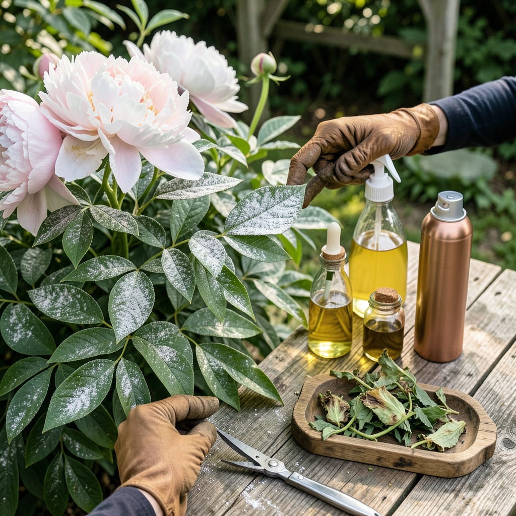 Comprehensive Powdery Mildew on Peonies: Organic Treatment for Healthy Blooms visual reference