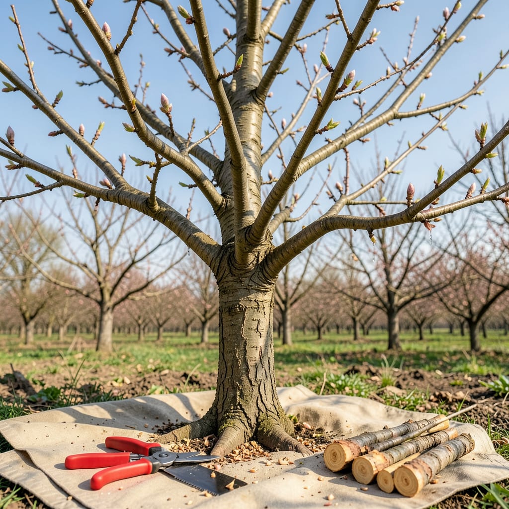 Visual representation of Prune a Peach Tree for the First Time: Step by Step Guide to Healthy Growth