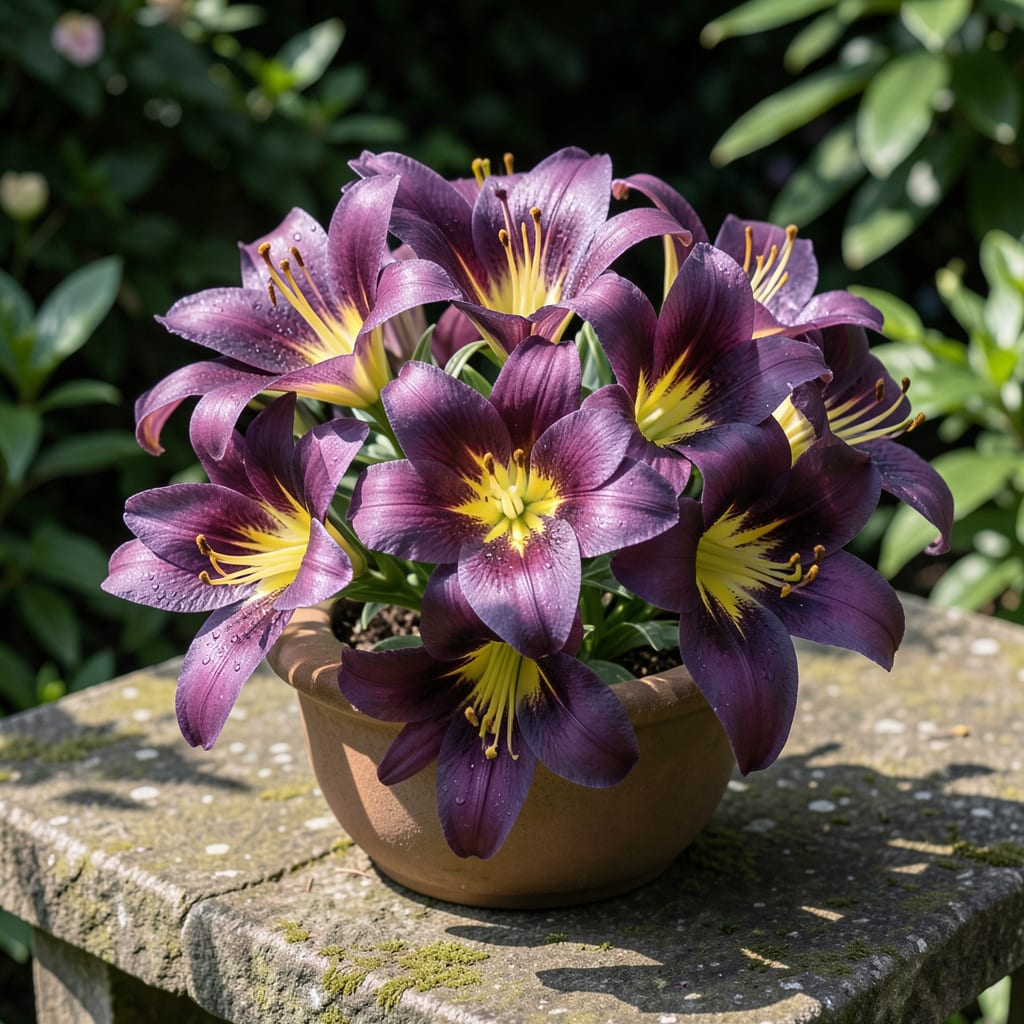purple and yellow lily detailed visual guide