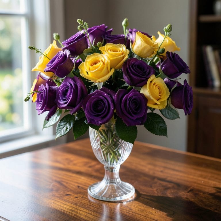 Purple And Yellow Roses: Striking Contrast for Garden Design