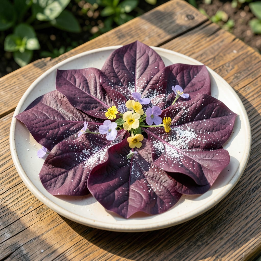 Purple Heart Tree Leaves: Vibrant Foliage for Year Round Beauty example with annotations