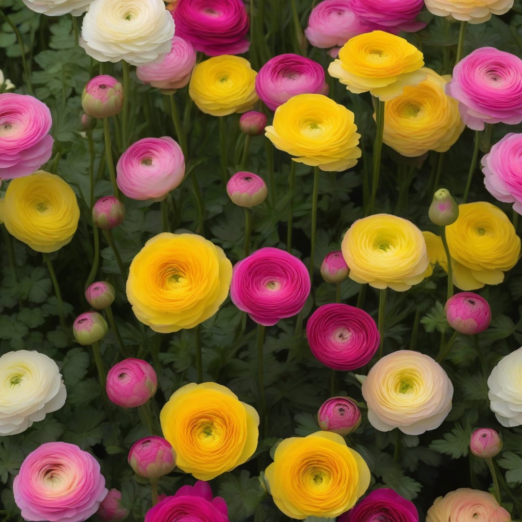 Ranunculus: How Tall They Grow and What to Expect example with annotations