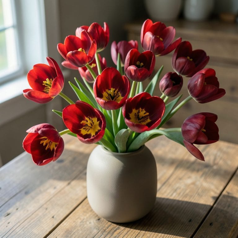 Red Tulips With Yellow Center: Vibrant Spring Garden Showstoppers Red Tulips With Yellow Center: Vibrant Spring Garden Showstoppers