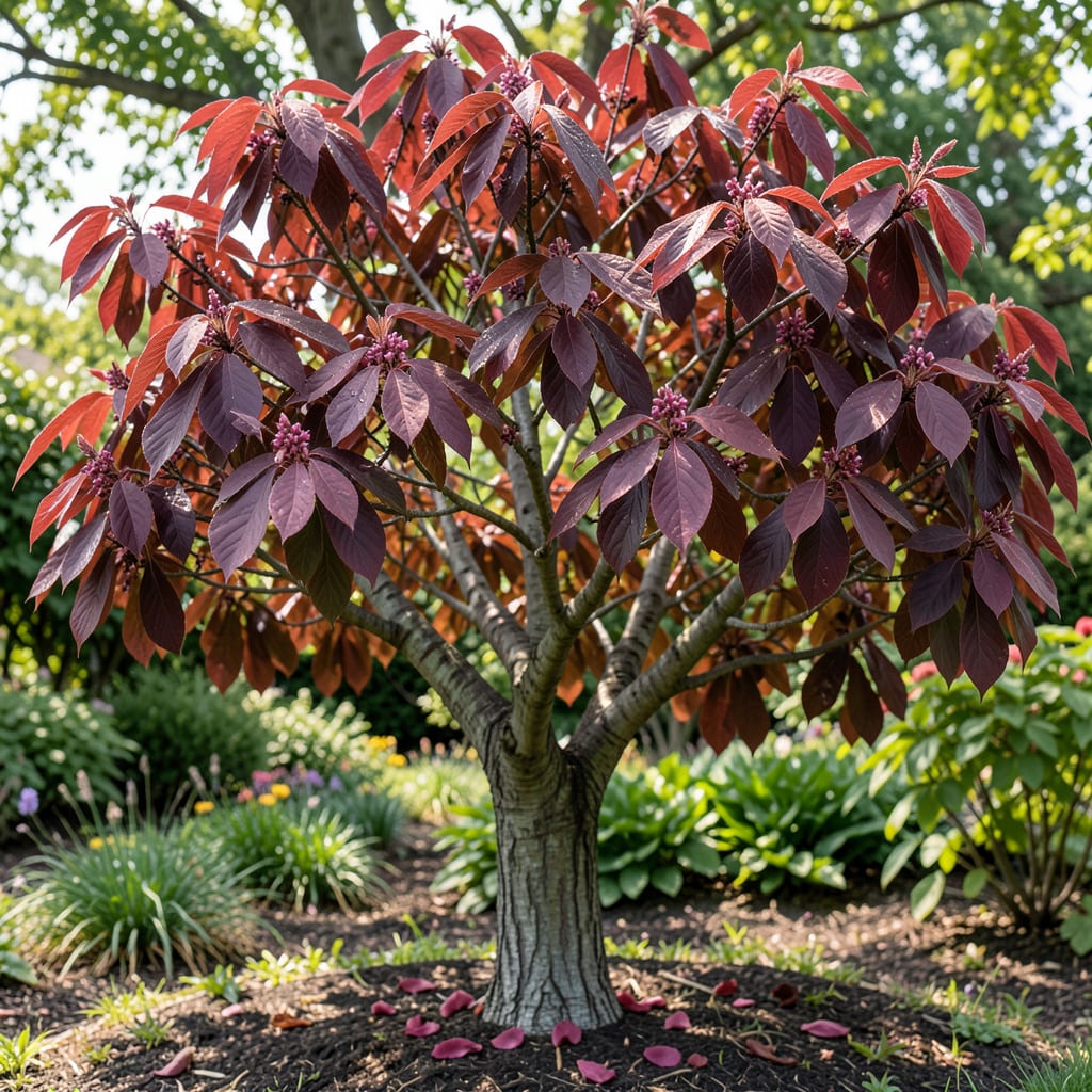 Visual representation of Redbud Tree With Red Leaves: Stunning Spring Foliage for Your Garden