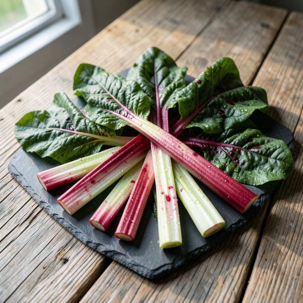 rhubarb leaves red spots detailed visual guide