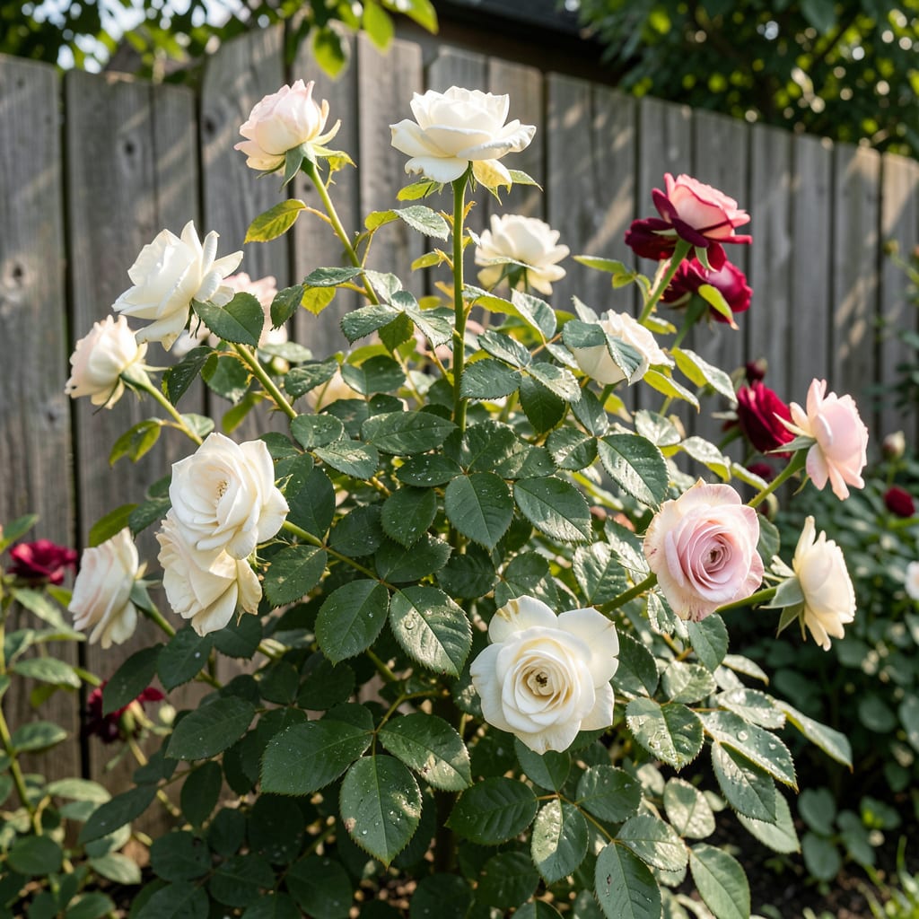 Visual representation of Rose Bush Leaves Turning White: Fungal Infections and Immediate Solutions