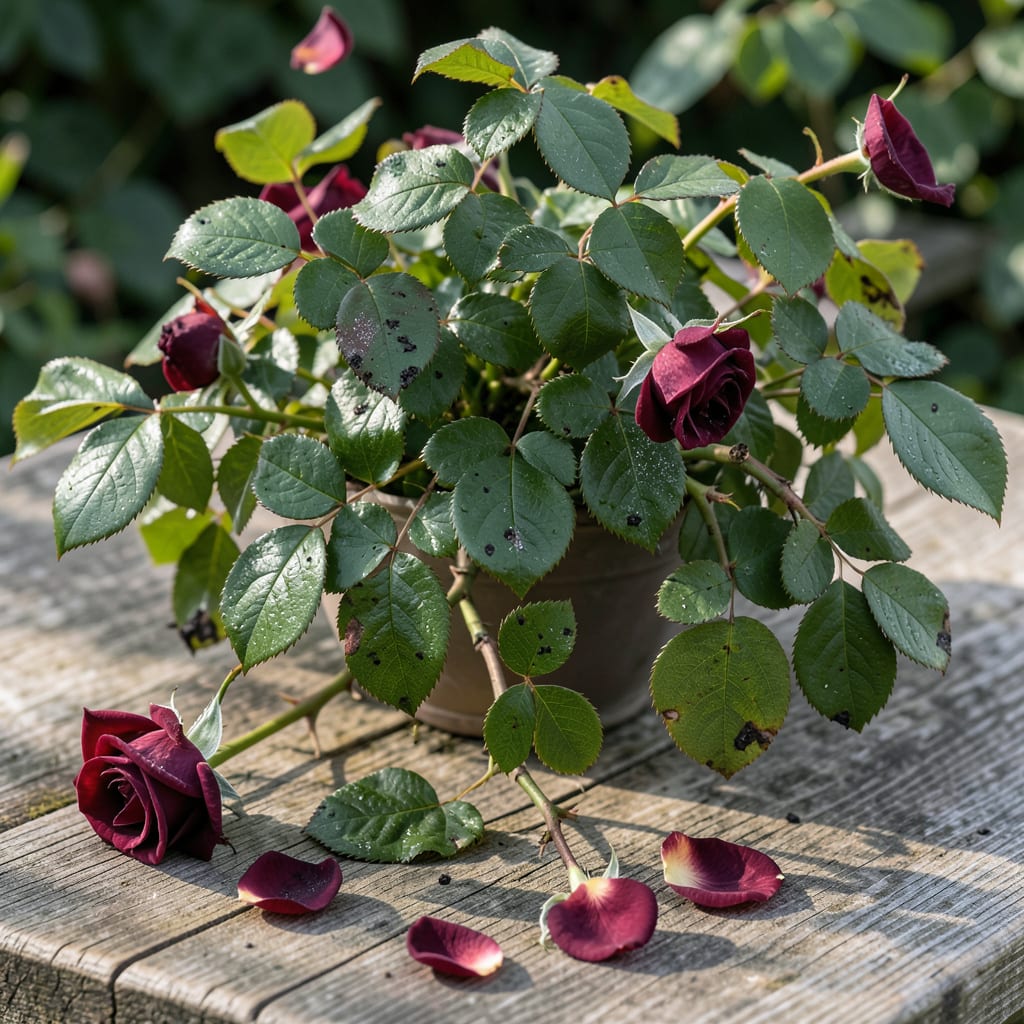 Rose Leaves Falling Off: Causes and Organic Solutions detailed visual guide