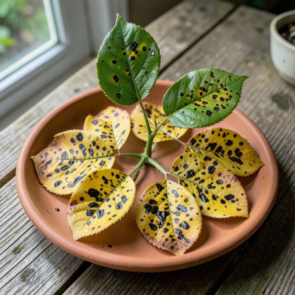 Complete Rose Leaves Turning Yellow With Black Spots: Fungal Diagnosis and Treatment overview image