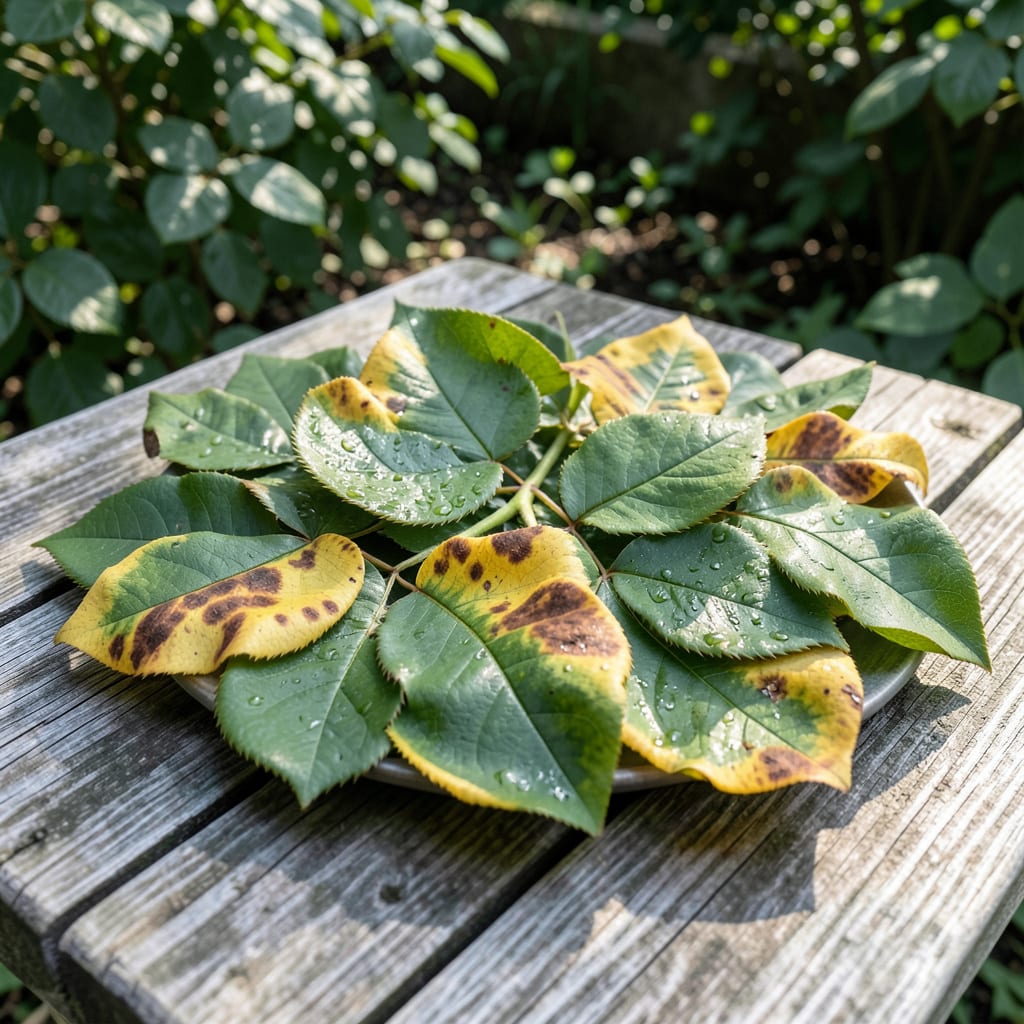 Rose Leaves Turning Yellow With Brown Spots: Fungal Warning Signs And Solutions illustration with key details