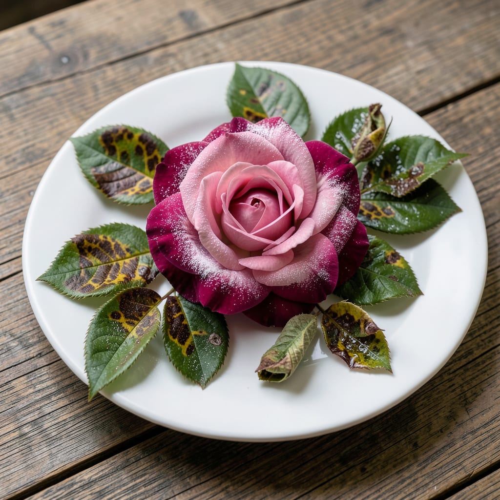 Rose of Sharon Diseases: Early Signs and Organic Treatment Methods example with annotations