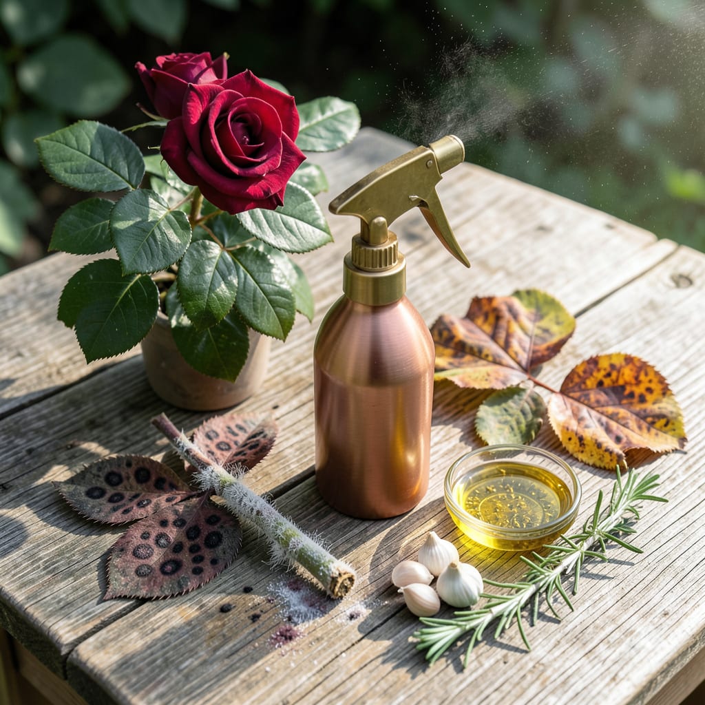 Rose Plant Diseases Treatment: Early Detection and Organic Remedies example with annotations