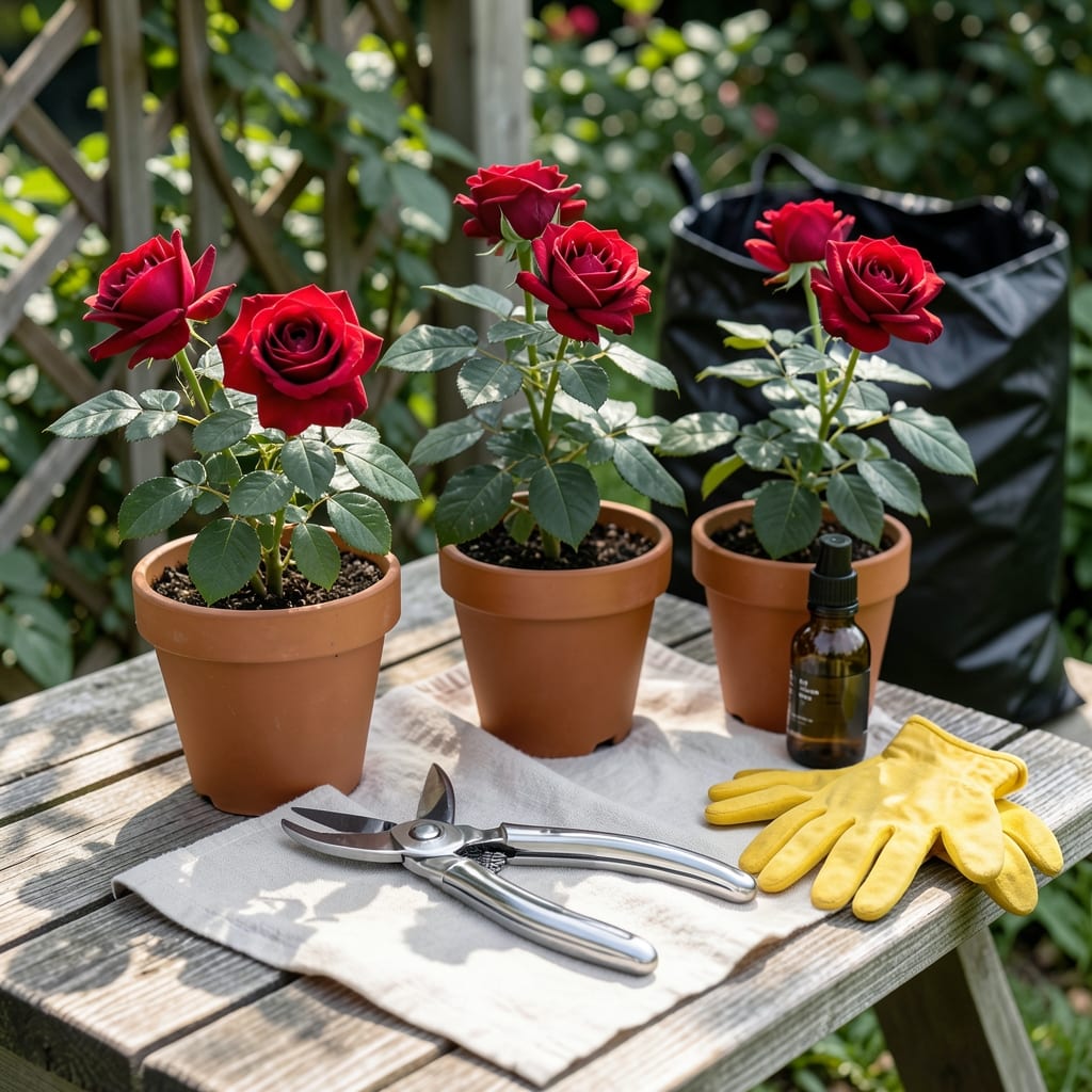 Rose Rosette Disease Prevention: Early Detection and Organic Treatment illustration with key details