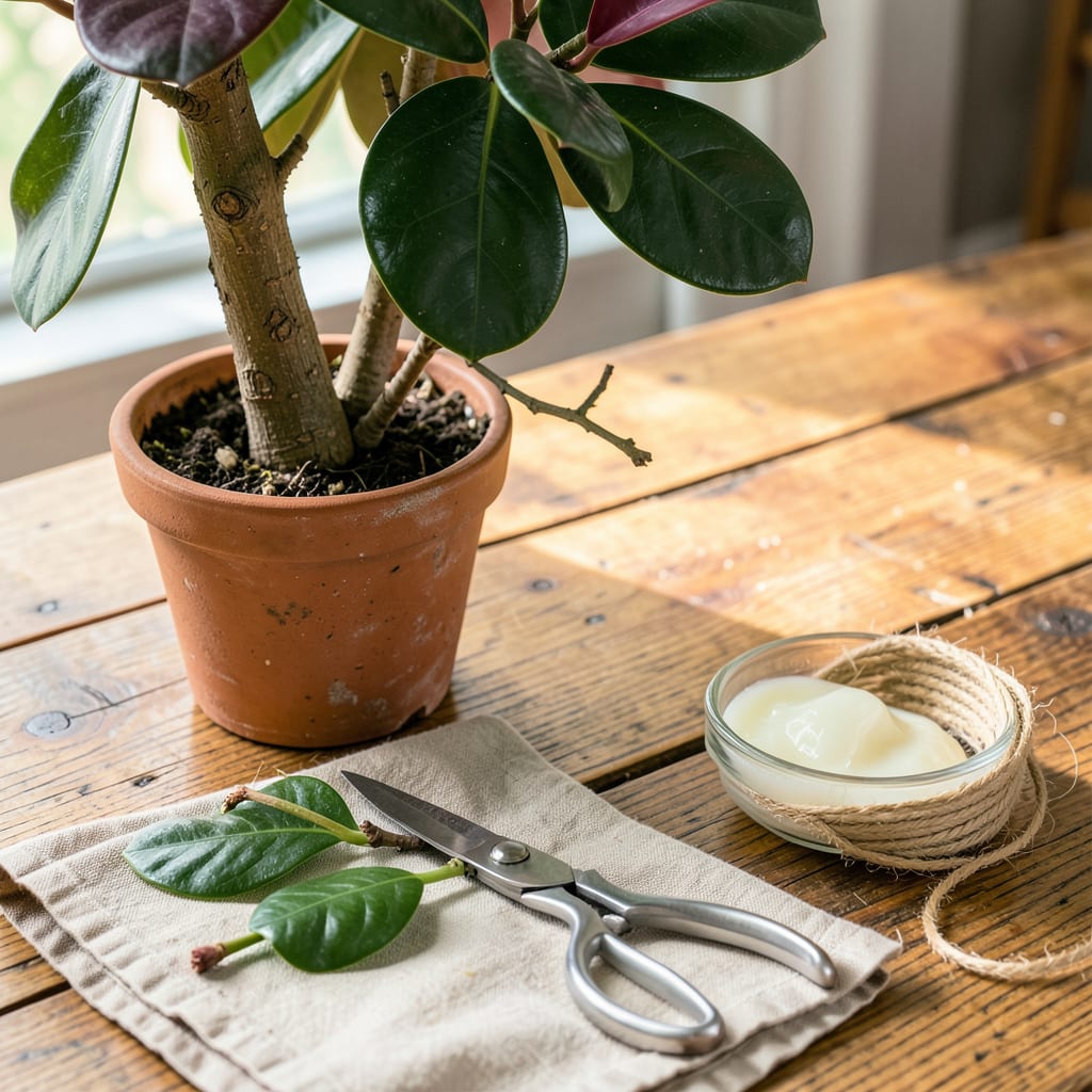 Visual representation of Rubber Tree Pruning: The Foolproof Guide to Bushier Growth