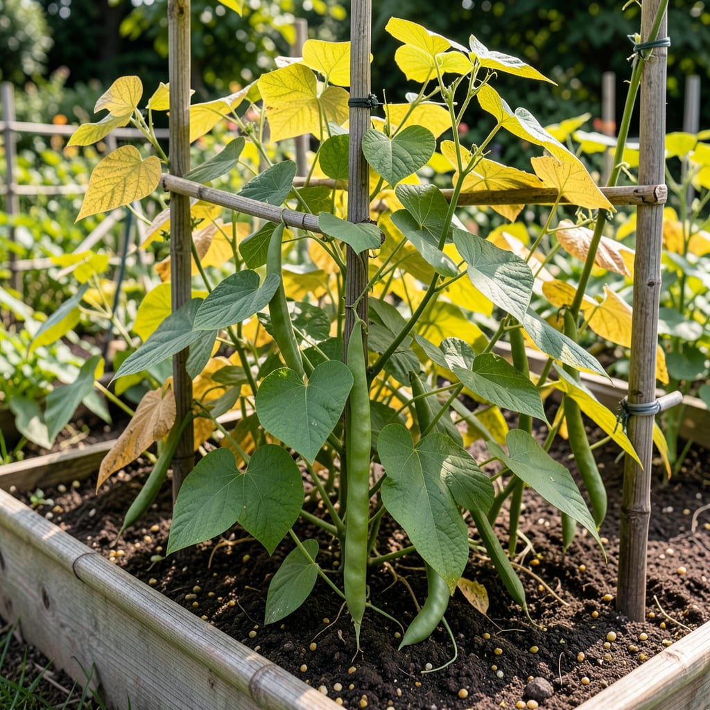 Visual representation of Runner Bean Plants Yellow Leaves: Common Causes and Easy Fixes