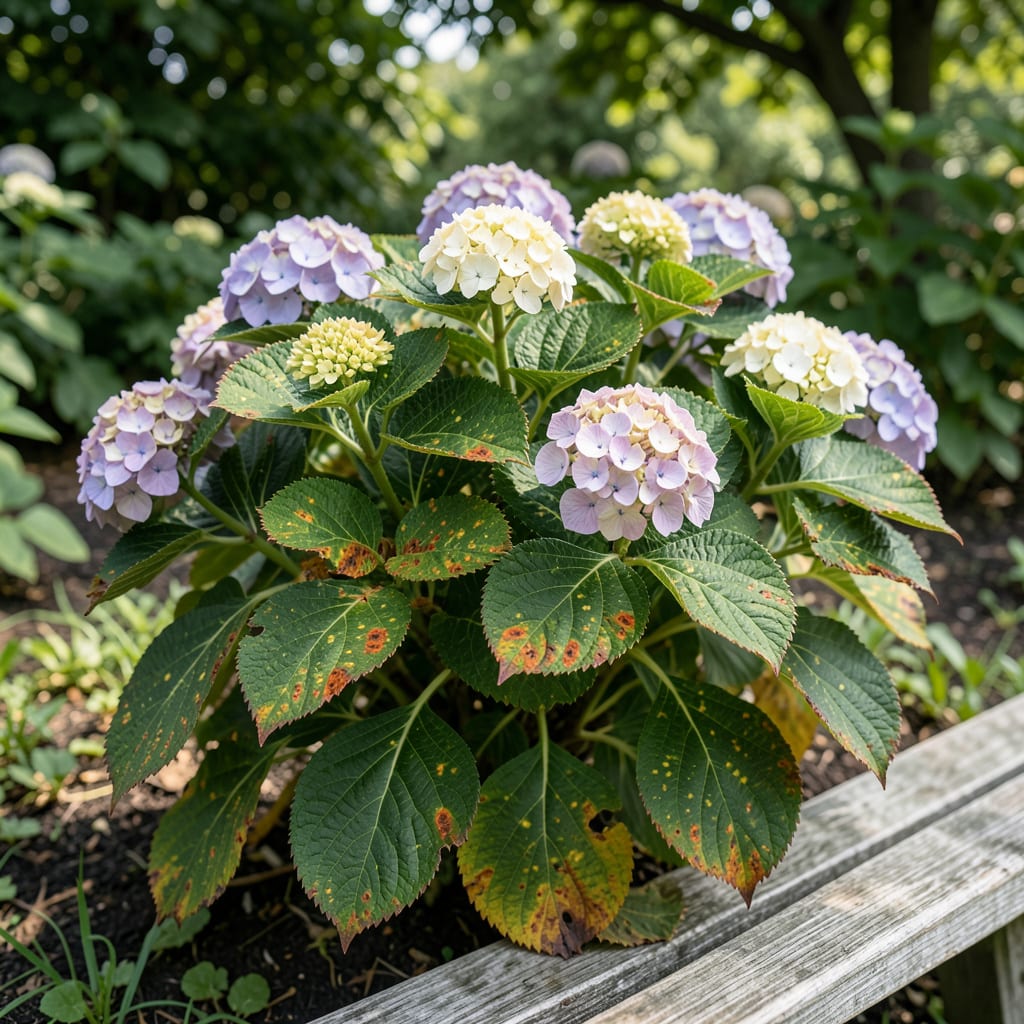 Rust on Hydrangea Plant: Early Signs and Organic Revival Steps detailed visual guide