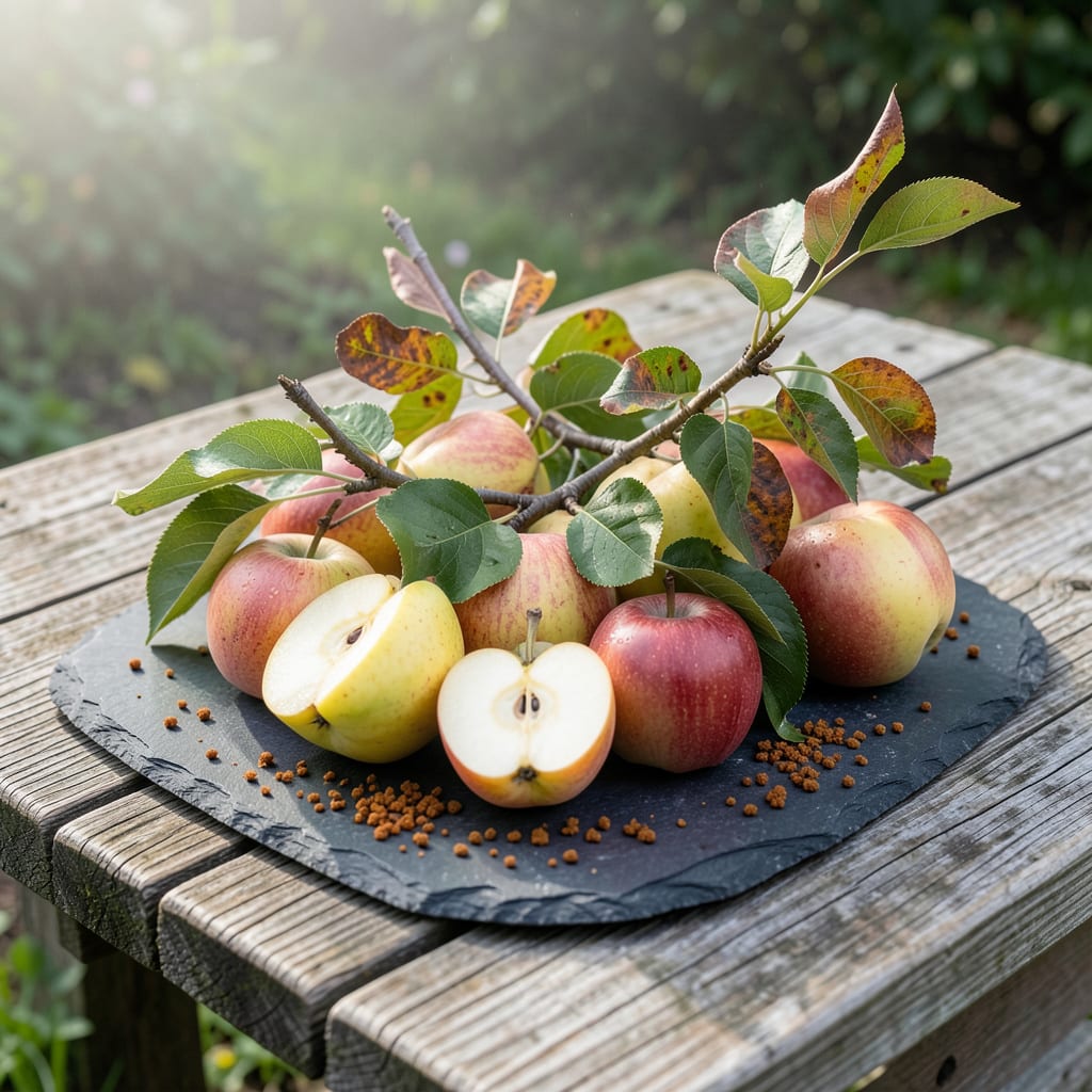 Visual representation of Rust on Pear Trees: Early Signs and Organic Treatment Solutions