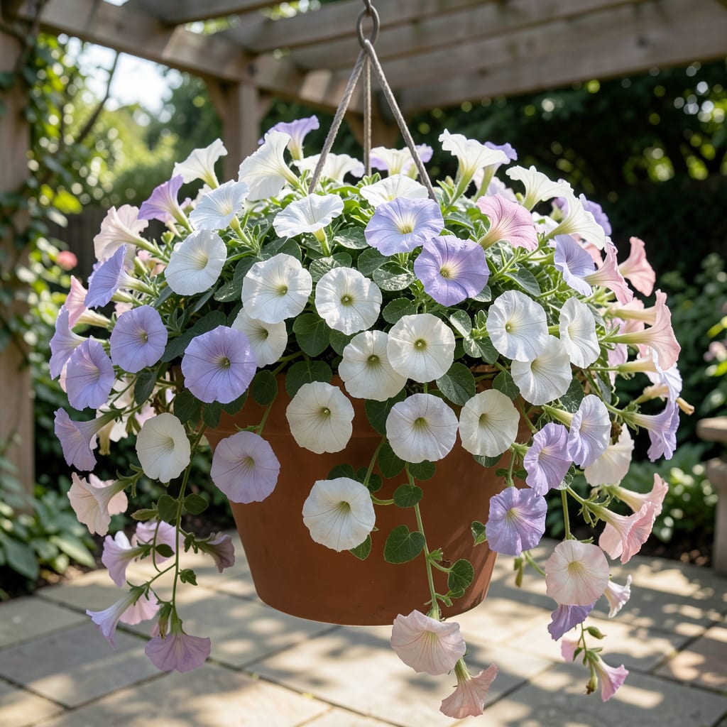 Silver Tidal Wave Petunia: Wave After Wave of Vibrant Color illustration with key details