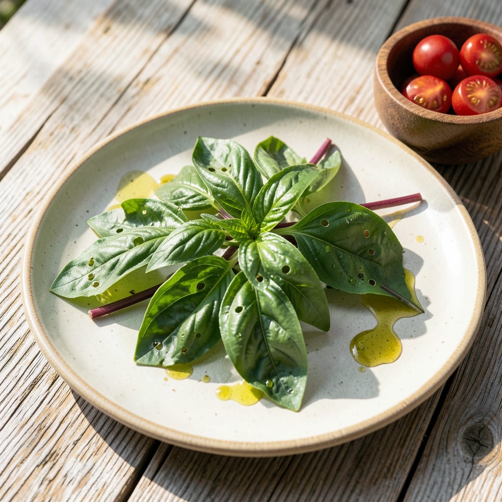 Visual representation of Small Holes in Basil Leaves: Pest Identification and Natural Remedies