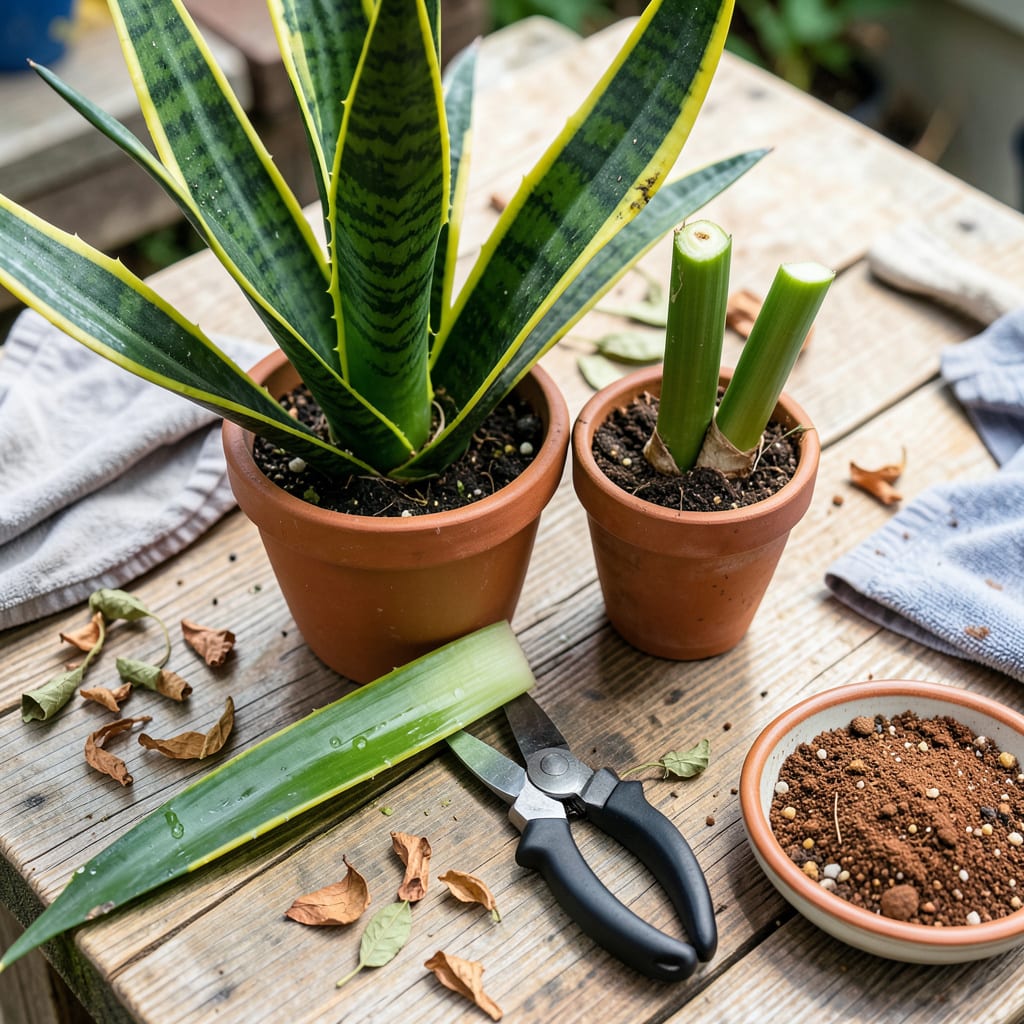 Snake Plant Pruning: The Foolproof Guide for Healthy Growth example with annotations