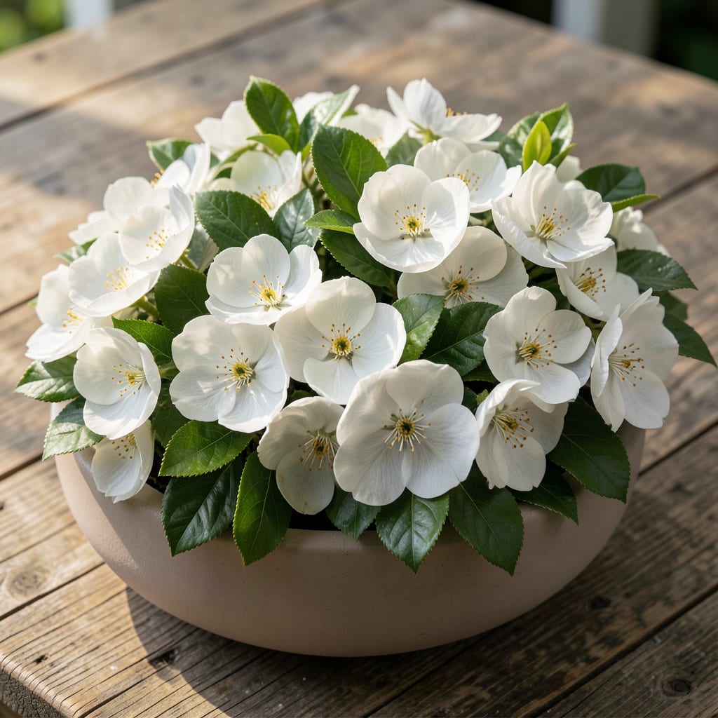 Comprehensive Snow White Indian Hawthorn: Compact Shrub for Year Round Garden Interest visual reference