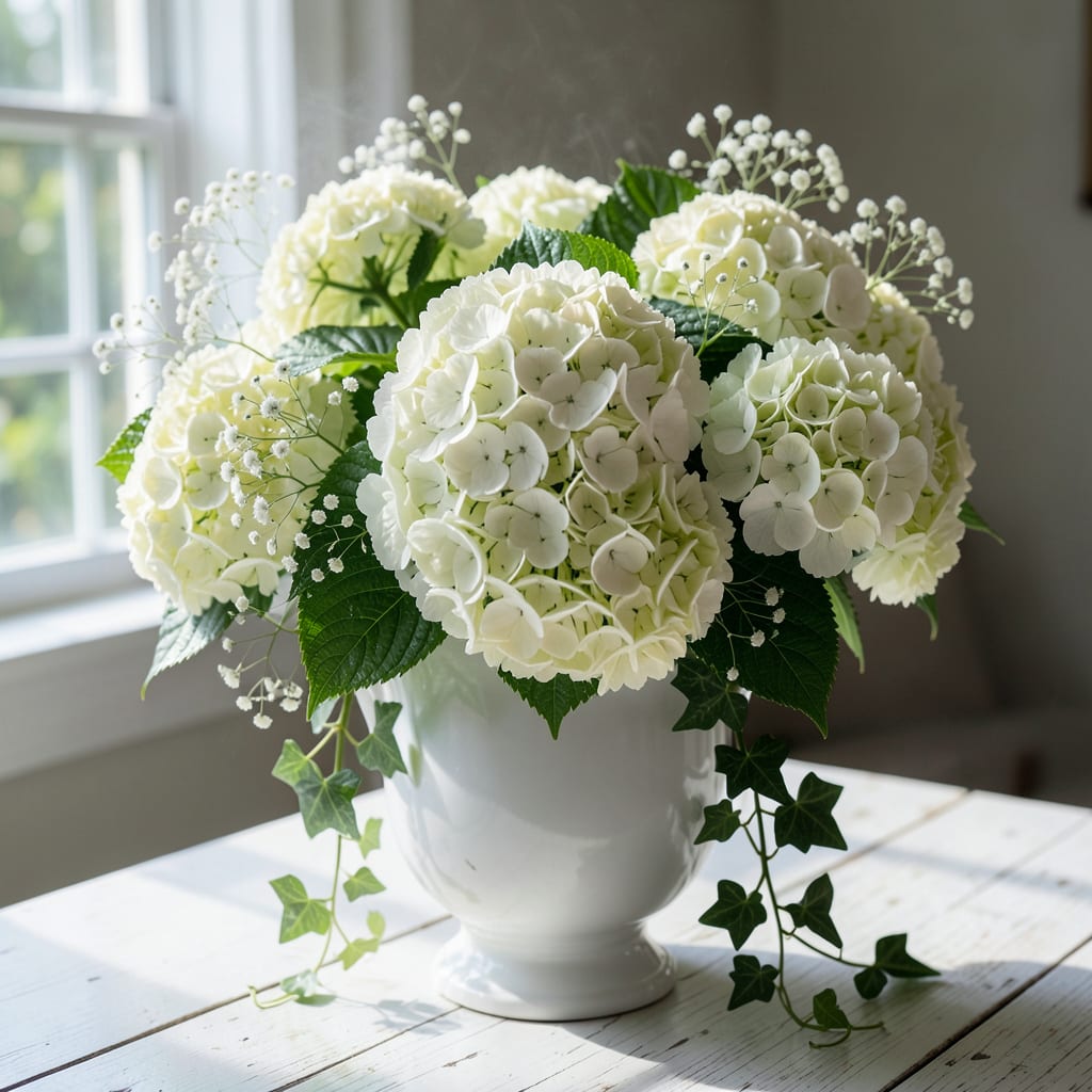 Visual representation of southern living white wedding hydrangea