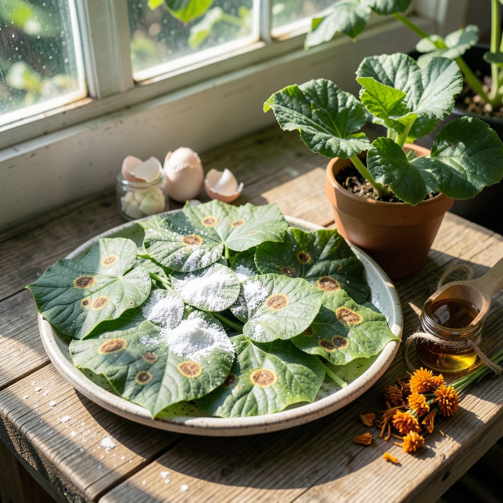 Spots on Cucumber Leaves Treatment: Organic Solutions for Healthy Plants illustration with key details