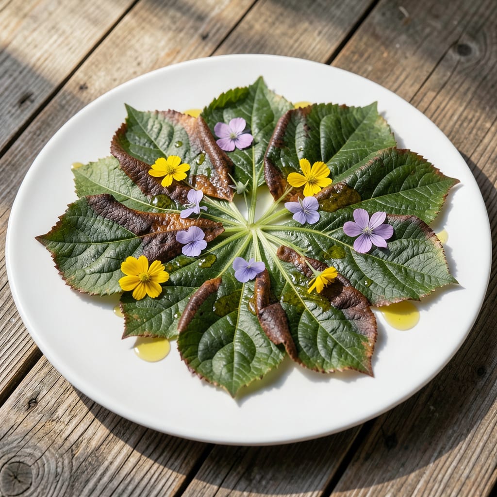 sunflower leaves brown edges example with annotations